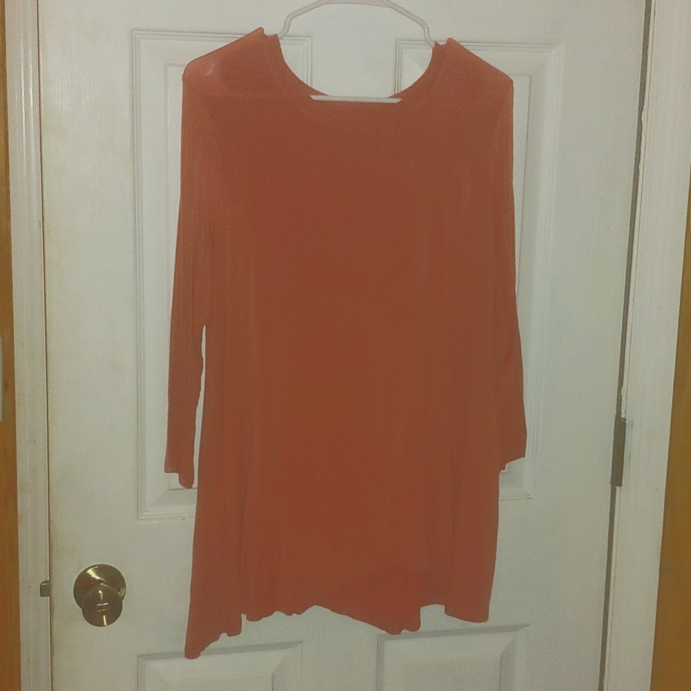 Beautiful 3/4 sleeve peach pink shirt